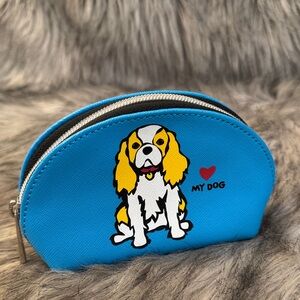 PRICE FIRM Marc Tetro Blue Dog Print Pouch